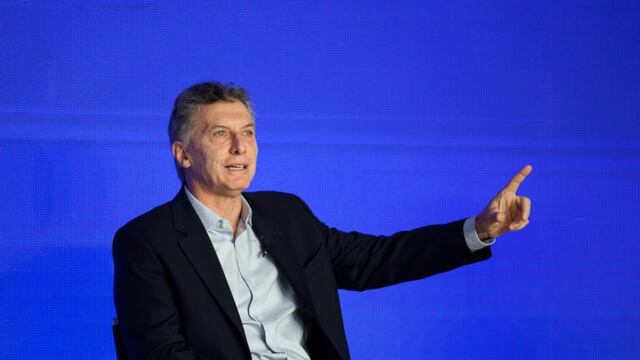 Mauricio Macri, president of Argentina, speaks during the Montevideo Circle Foundation Summit in Buenos Aires, Argentina, on Thursday, May 11, 2017. The summit brings together former Latin American presidents with businessmen, and academics working for democracy and the improvement of international relations. Photographer: Erica Canepa/Bloomberg