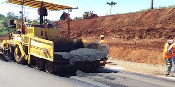 Cruce Caballero: comenzó el asfaltado del último tramo de la Ruta Nacional 14