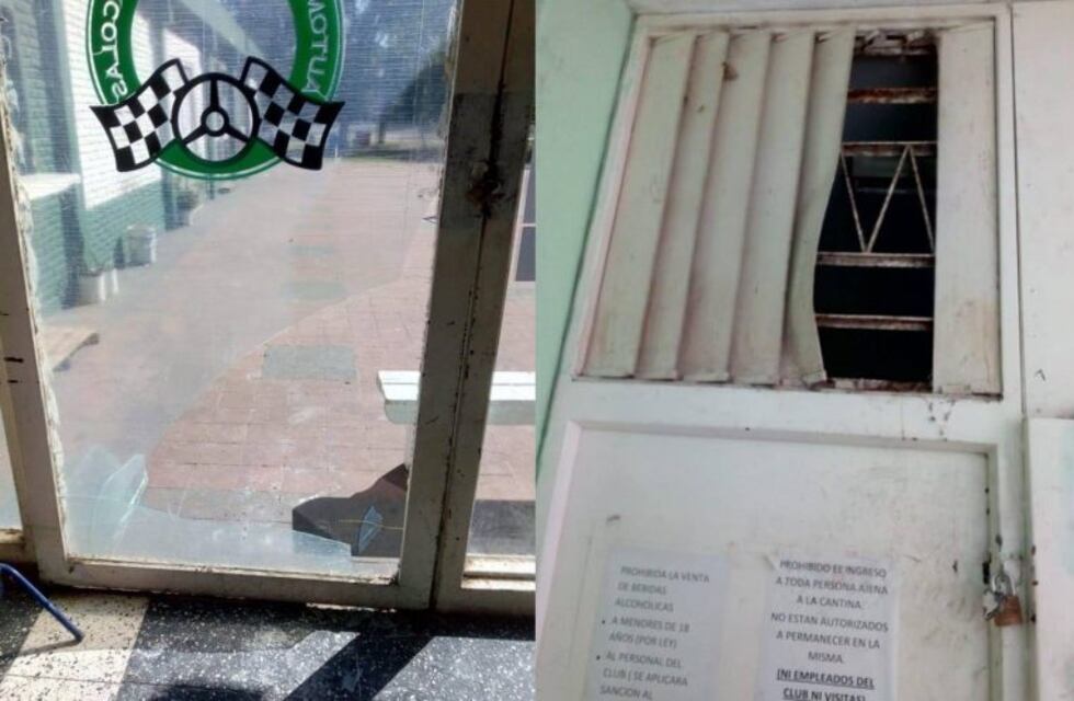 Aprovecharon la noche para robar y provocaron destrozos en el Automóvil Club