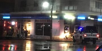 Principio de incendio en el banco Macro, Jujuy