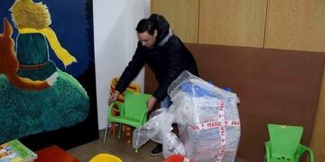 Renovaron el rincón de lectura infantil de la Biblioteca Municipal