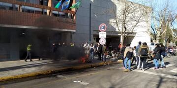 Quema de gomas en Miramar\u002E