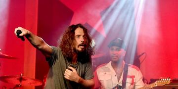 (FILES) This file photo taken on January 20, 2017 shows singer Chris Cornell performing at Prophets of Rage and Friends' Anti Inaugural Ball at the Taragram Ballroom in Los Angeles, California.  nSinger Chris Cornell, the grunge rock pioneer and lead singer of the group Soundgarden, has died after performing with the group in Detroit, US news reports said on May 18, 2017. He was 52-years-old. / AFP PHOTO / GETTY IMAGES NORTH AMERICA / KEVIN WINTER