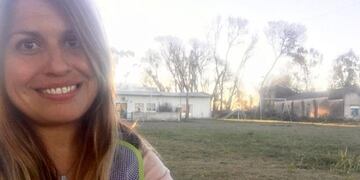 La maestra rural que viaja desde La Pampa a dar clases en un paraje de la provincia de Buenos Aires (facebook)