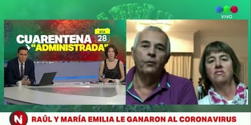 El matrimonio azuleño que le ganó al coronavirus fue entrevistado en Telefe
