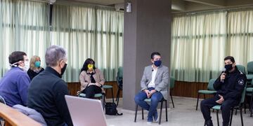 Nuevo Jefe de la Unidad Regional V de Policía, Claudio Romano, junto a los concejales