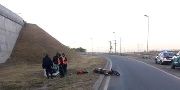 Un motociclista herido tras despistar sobre Ruta 36