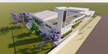La Municipalidad de La Plata reanudó la construcción del primer jardín maternal municipal autosustentable de la región, en la localidad de Villa Elisa (Municipalidad de La Plata)