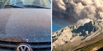 Erupción Volcán Ubinas ensució autos en Salta\u002E