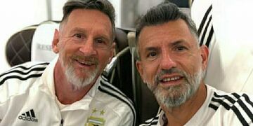 Lionel Messi y el 'Kun' Agüero \