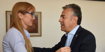 El gobernador Alfredo Cornejo y la senadora nacional del Frente para la Victoria, Anabel Fernández Sagasti, se reunieron y hablaron de de justicia y seguridad\u002E