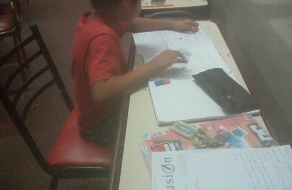 El nene sanjuanino que se ganó las redes por sus ganas de estudiar