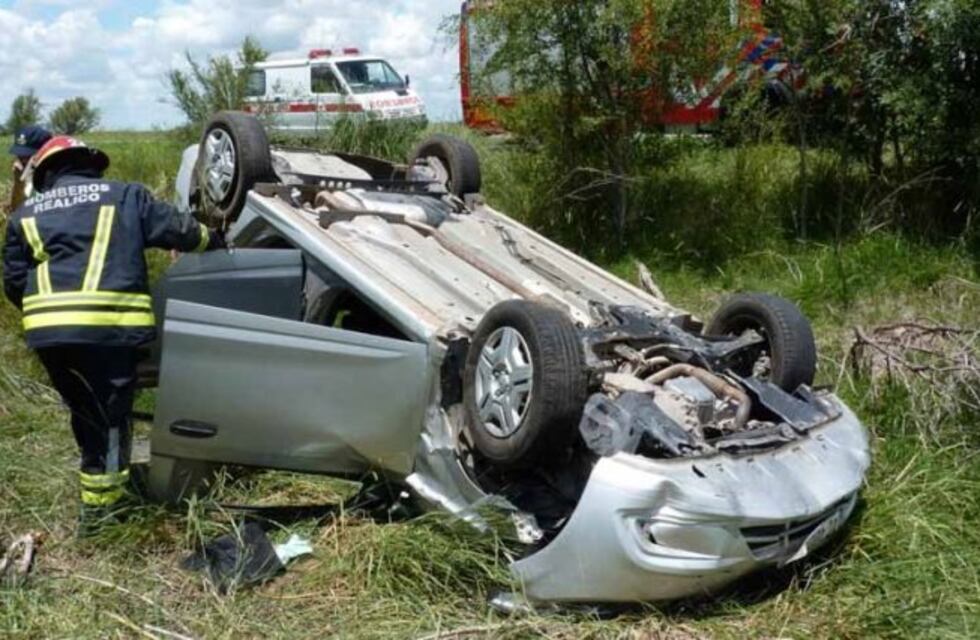 Una pampeana volcó sobre la Ruta Provincial N° 101, en proximidades de Realicó