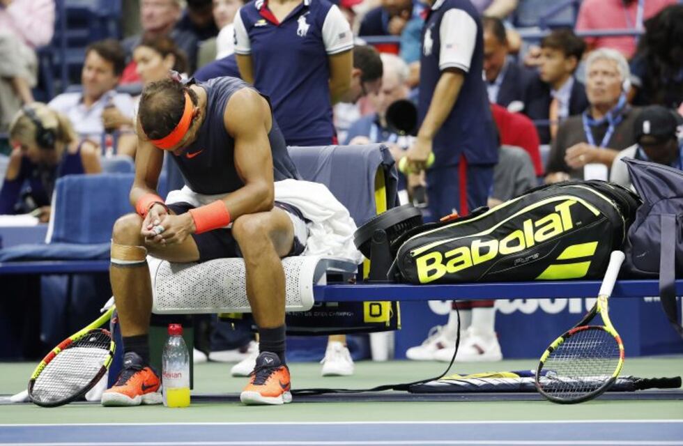 Así abandonó Nadal el partido ante Del Potro