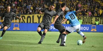 El partido ante Peñarol (Foto @Belgrano)\u002E