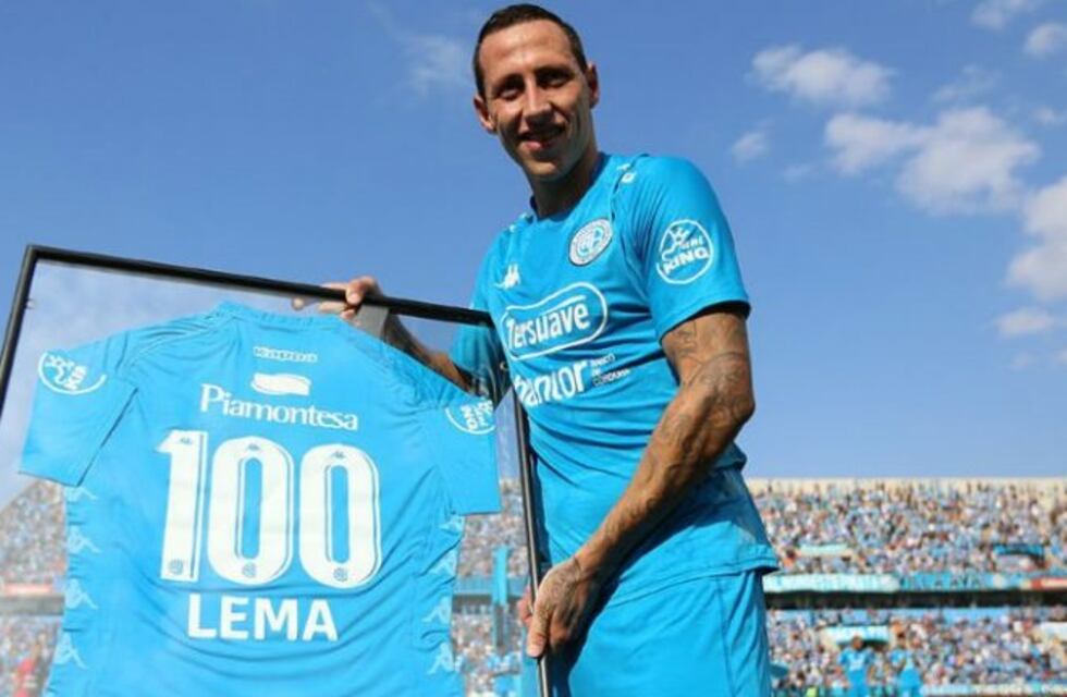 En la previa, Belgrano homenajeó a Lema que superó los 100 partidos