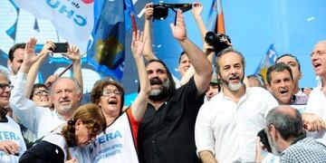 Sandra Alesso y Roberto Baradel\u002E La titular de Ctera responsabilizó al Gobierno por el paro nacional docente\u002E