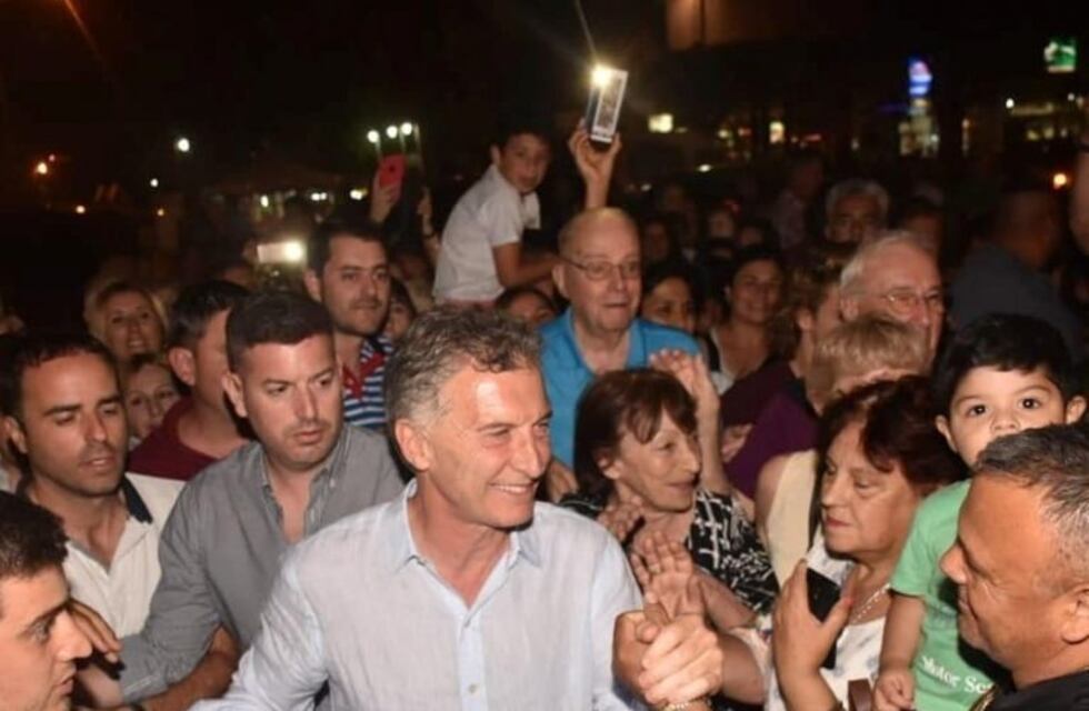 La visita de Mauricio Macri a Villa Allende