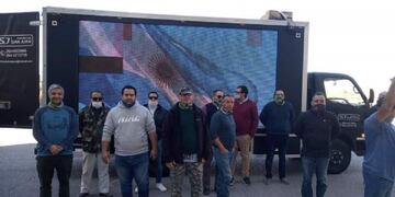 Una caravana de autos recorrió la provincia de San Juan\u002E