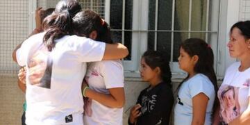 Los familiares de Talía Recabarren, la víctima, durante el juicio\u002E