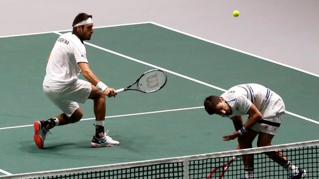 Copa Davis: Leonardo Mayer y Máximo González juegan el dobles ante Alemania\u002E (EFE)