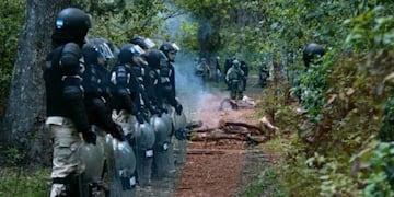 Desalojo a mapuches\u002E Foto: TN\u002E