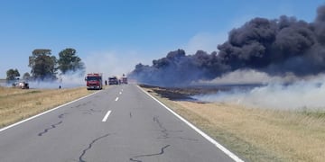 Un triple choque de camiones en Córdoba.