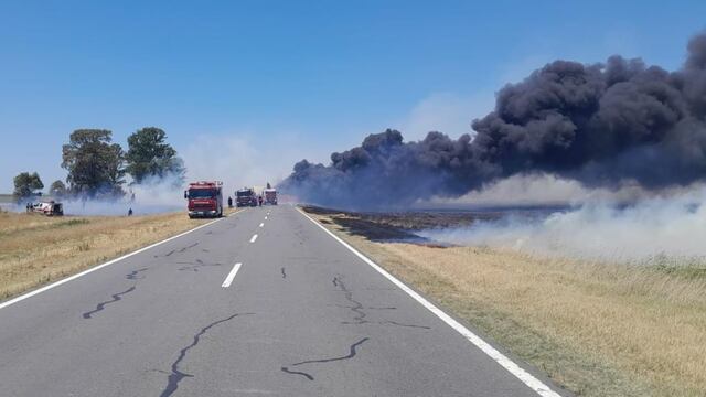 Un triple choque de camiones en Córdoba.
