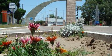 Ingreso a la localidad de Unión