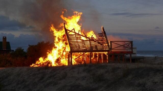 Turistas alquilaban en el lugar y lograron salir a tiempo.