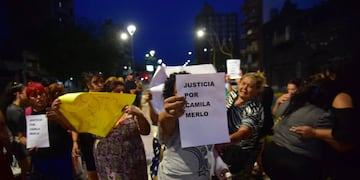 Marcha por Camila Merlo, la joven cuyos restos aparecieron en bolsas en Córdoba. (Javier Ferreyra / La Voz)