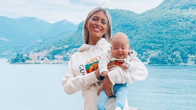 La foto con la que Agustina celebró su primer Día de la Madre Italiana.