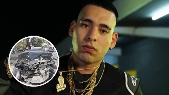 Kaleb Di Masi chocó contra un patrullero y debió ser hospitalizado.