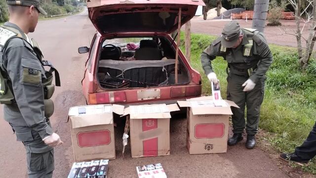 Incautan contrabando de cigarrillos en Comandante Andresito.