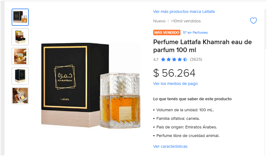 Cuánto cuesta y a qué huele el perfume árabe de hombre más vendido en Mercado Libre