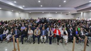 Autoridades provinciales durante la apertura de sesiones del Concejo Deliberante de Río Grande.