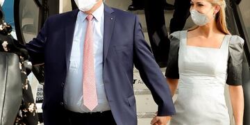 Yáñez junto al presidente, en un viaje compartido en mayo pasado. (Instagram).