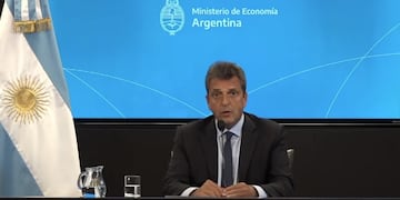 Sergio Massa anunció la recompra de  deuda externa por US$1.000 millones. Foto: Captura de video.