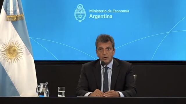 Sergio Massa anunció la recompra de deuda externa por US$1.000 millones. Foto: Captura de video.