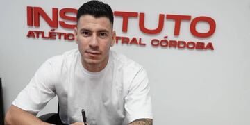 El paraguayo Juan Franco renovó su vínculo con Instituto y firmó por dos temporadas más (Prensa Instituto).