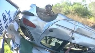 El rodado quedó boca arriba y sin ruedas.