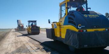 Comenzó la pavimentación del alteo en el kilómetro 608