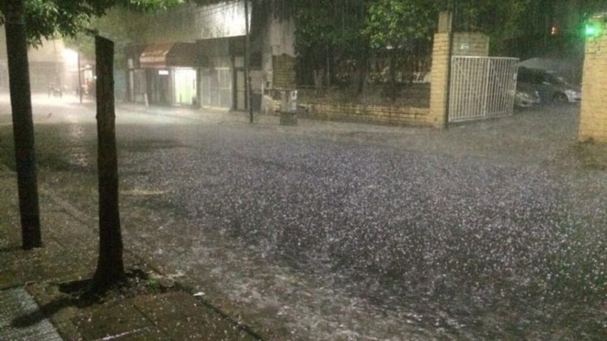 Caída de granizo en la Ciudad de Buenos Aires