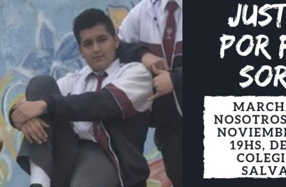 Familiares, amigos y comunidad educativa marchan hoy por Facundo Sorol