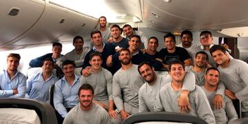 Los Pumas llegaron a Japon (Foto: Twitter/lospumas)\u002E
