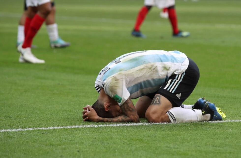 El llanto de los jugadores tras la eliminación de Argentina ante Francia