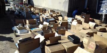 Mercadería secuestrada\nCrédito: Policía Gchú