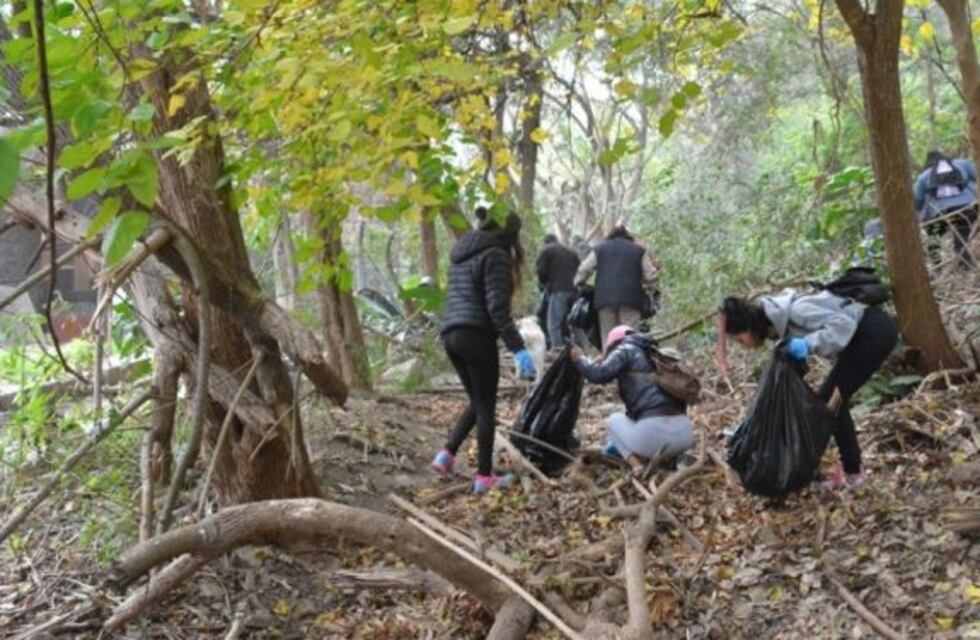 Voluntarios juntaron 100 bolsas de basura del cerro San Bernardo