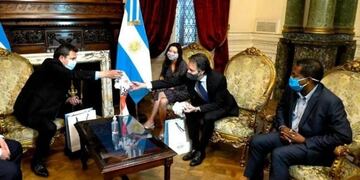 Massa recibió a la misión del FMI en el Congreso\u002E (Prensa Diputados)