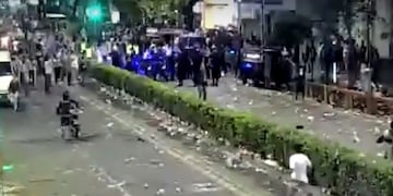 Incidentes tras la Fiesta de la Cerveza en Rosario\u002E (Captura Ministerio de Seguridad)